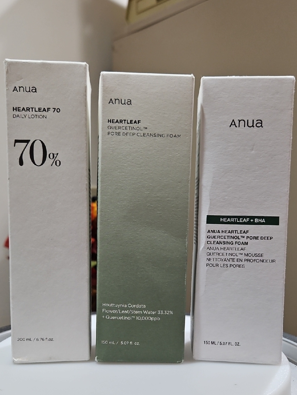 (3) Piece Lot Anua Heartleaf Quercetin Pore Deep Cleansing Foam — Daily Lotion